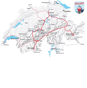 Map: Winter Magic Tour (Grand Train Tour of Switzerland)