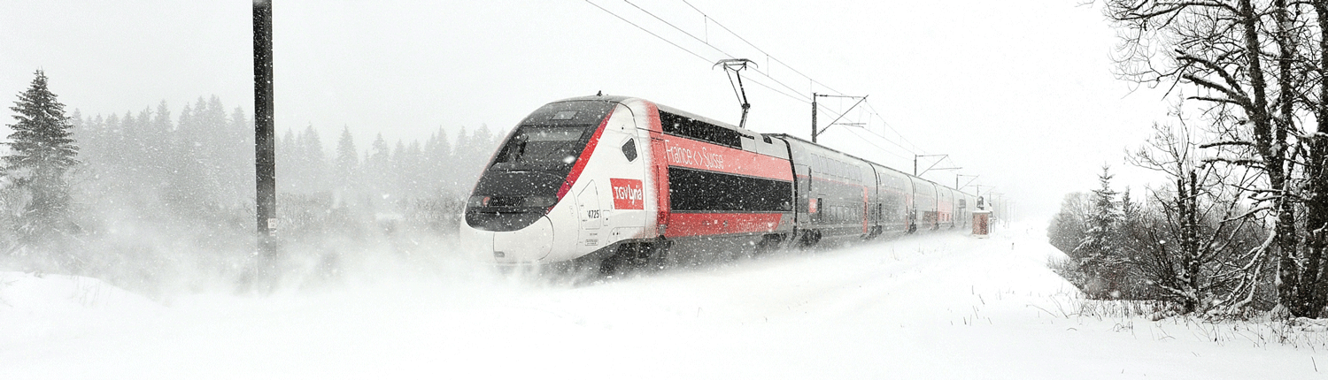 TGV Lyria in winter