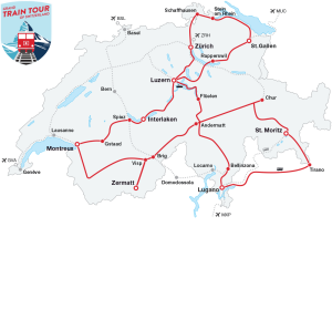 Map: Original Tour (Grand Train Tour of Switzerland)